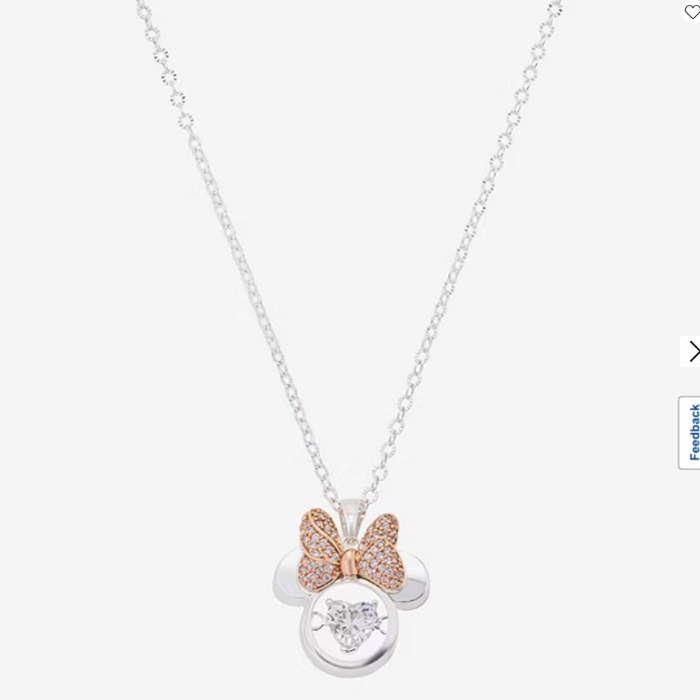 Disney Classics Jewelry | Minnie Mouse Crystal Pendant Necklace